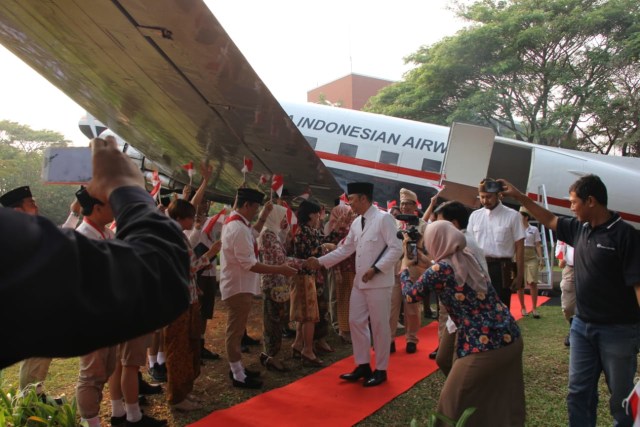 Garuda Indonesia memperingati HUT Kemerdekaan RI ke-74 dengan nuansa tempo dulu Foto: Dok. Garuda Indonesia