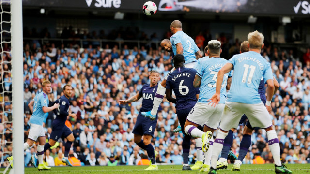 Proses gol Lucas Moura ke gawang Manchester City. Foto: Rueters/Phil Noble