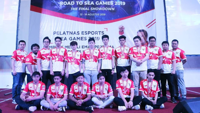 Timnas Mobile Legends Indonesia di SEA Games 2019. Foto: IESPA