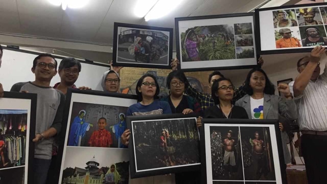 Pernyataan Pers sejumlah LSM terkait dugaan tindakan rasisme kepada mahasiswa Papua di Surabaya. Foto: Ferry Fadhlurrahman/kumparan