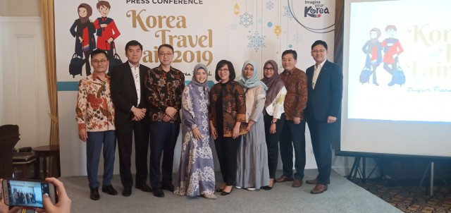 Konferensi Pers Krea Travel Fair 2019 di The Hermitage Hotel, Jakarta, Selasa (20/8). Foto: KTO