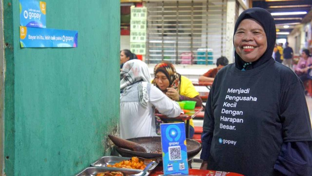 Warung Makan yang memakai Aplikasi Gopay. Foto: Dok. Gojek