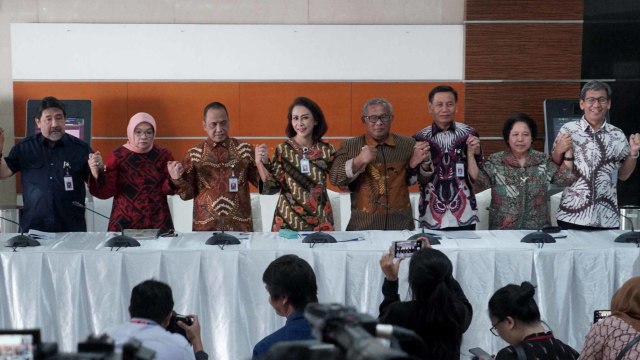 Pansel Capim KPK mengumumkan nama Calon Pimpinan Komisi Pemberantasan Korupsi yang lolos seleksi , di Gedung 1 Setneg, Jakarta Pusat, Jumat (23/8). Foto: Helmi Afandi/kumparan