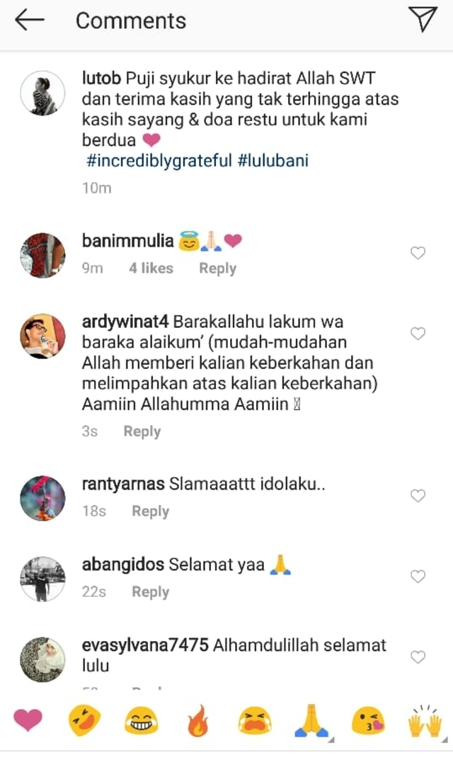 Ucapan terima kasih dari Lulu Tobing usai menikah