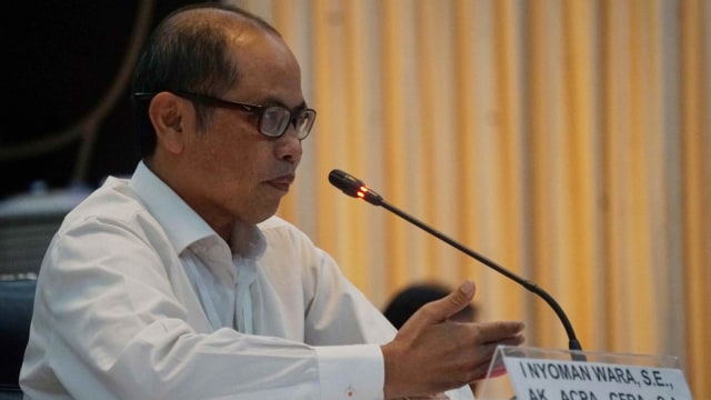 I Nyoman Wara saat mengikuti tes wawancara dan uji publik capim KPK di Kementerian Sekretariat Negara, Jakarta, Selasa, (27/8). Foto: Irfan Adi Saputra/kumparan