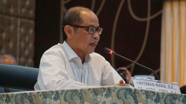 I Nyoman Wara saat mengikuti tes wawancara dan uji publik capim KPK di Kementerian Sekretariat Negara, Jakarta, Selasa, (27/8). Foto: Irfan Adi Saputra/kumparan
