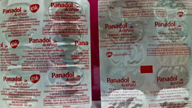 Temuan obat Panadol palsu di Malaysia. Foto: Facebook/Zeff Tan
