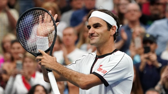 Federer di AS Terbuka 2019. Foto: Timothy A. Clary/AFP