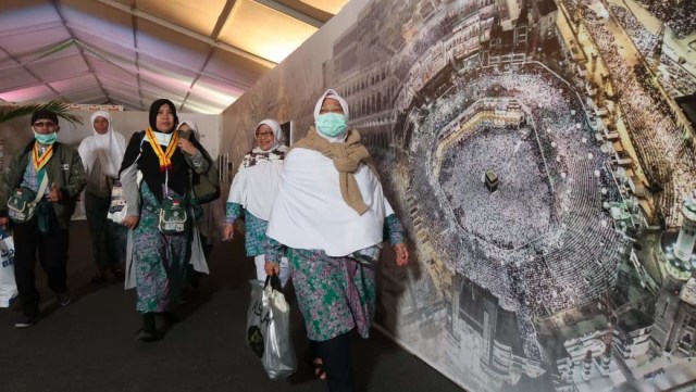 Jemaah haji Indonesia di Bandara Jeddah. Foto: Darmawan/Media Center Haji