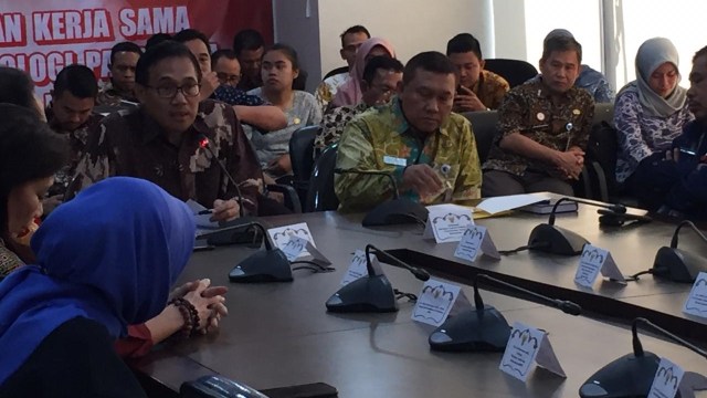 Penandatanganan kerja sama BPIP dengan Kemendagri terkait pembinaan ideologi Pancasila, di kantor BPIP, Jakarta Pusat, Jumat (30/8). Foto: Muhammad Darisman/kumparan