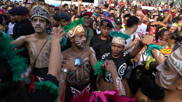 Konser Budaya Masyarakat Papua di Bundaran HI, Jakarta. Foto: Jamal Ramadhan/kumparan
