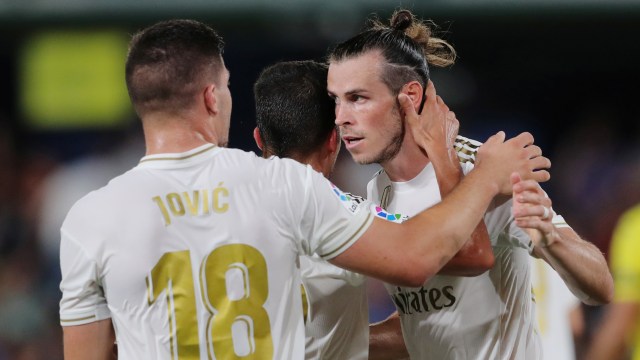 Bale saat mencetak gol untuk Real Madrid. Foto: REUTERS/Juan Medina