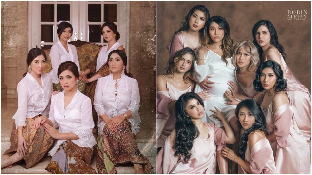 Sederet gaya pemotretan geng Girl Squad, pakai piyama hingga kebaya Foto: Instagram @inijedar dan @ramadhaniabakrie