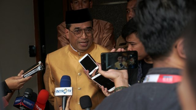 Menteri perhubungan, Budi Karya Sumadi di Kemenkopolhukam. Foto: Iqbal Firdaus/kumparan