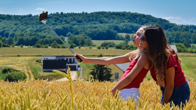 Ilustrasi turis sedang selfie di tengah ladang gandum Foto: Pixabay/Ben Kerckx