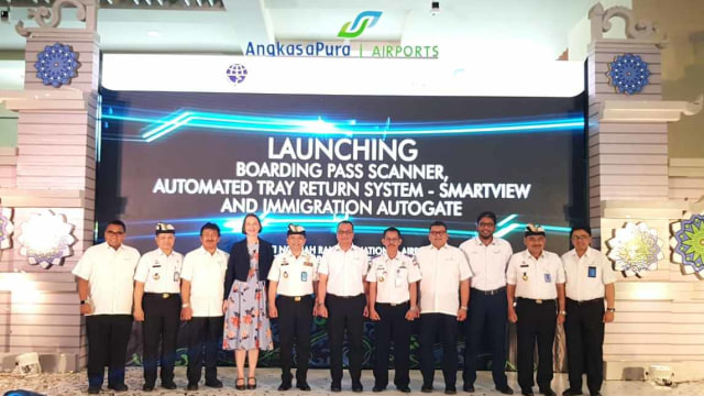 Peluncuran fasilitas keamanan berteknologi tinggi pertama di Indonesia yang berada di Bandara Internasional I Gusti Ngurah Rai, Bali. Foto: Dok. AP I