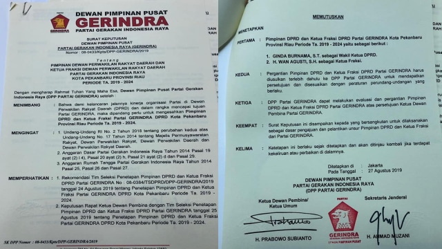 Prabowo Teken SK Menantu Wako Firdaus sebagai Pimpinan DPRD Pekanbaru (1029479)