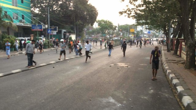 Lokasi kejadian tawuran dua kelompok di Manggarai, Jakarta Selatan.  Foto: Dok. Istimewa 