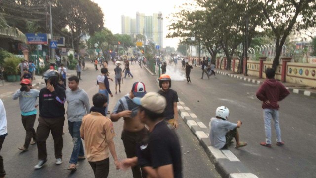 Lokasi kejadian tawuran dua kelompok di Manggarai, Jakarta Selatan.  Foto: Dok. Istimewa 