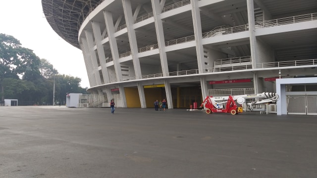 Situasi Stadion Utama Gelora Bung Karno (GBK), Jakarta. Foto: Fadjar Hadi/kumparan
