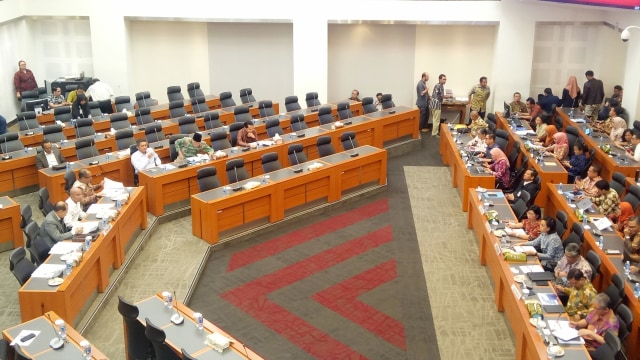 Rapat Kerja Banggar DPR RI dengan Pemerintah membahas APBN 2020. Foto: Nicha Muslimawati/kumparan 