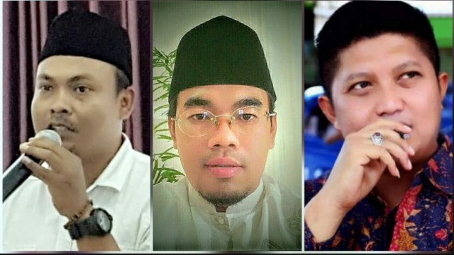  ( kiri-kanan ) ,  Irfan ( Ketua STN NTB ) , TGH. Subki Al Sasaki , Sawaludin ( Ketua BPD HIPMI NTB )