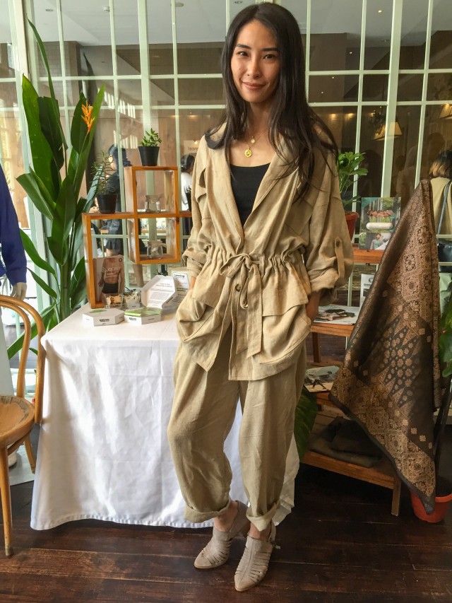 Nicoline Patricia Malina mengenakan busana dari brand Lanivatti, Kamis (5/9). Foto: Masajeng Rahmiasri/kumparan