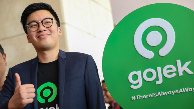 Peluncuran Gocar Instan oleh CEO/Co-Founder Gojek Kevin Aluwi di Bandara Internasional Soekarno-Hatta, Cengkareng, Selasa (10/9). Foto: Nugroho Sejati/kumparan