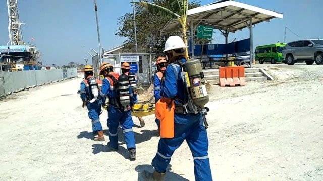PEPC bersama Pertamina Drilling Service Indonesia (PDSI) , Pertamina Drilling Contractor (PDC) dan juga service company lainnya melakukan kegiatan latihan tanggap darurat. Selasa (10/09/2019)
