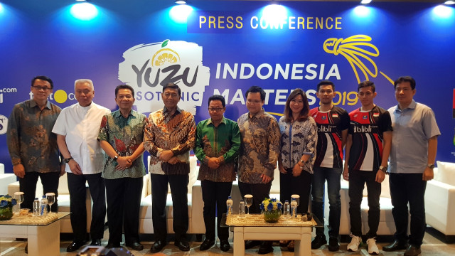 Konferensi Pers YUZU Indonesia Masters 2019 di Hotel Ritz Carlton, Jakarta, Rabu (11/9). Foto: Ganesha Arif/kumparan