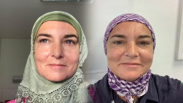 Sinead O'Connor berhijab. Foto: Twitter/@MagdaDavitt77