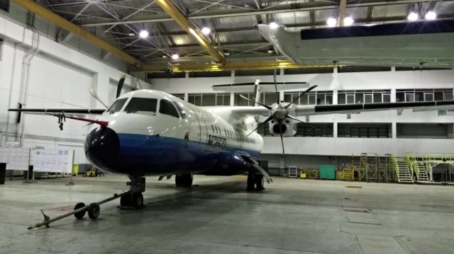 BJ Habibie Meninggal, Prototype pesawat N 250 yang masih tersimpan di dalam hanggar PT Dirgantara Indonesia (DI) di Bandung, Jawa Barat