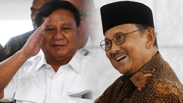Kolase foto Prabowo Subianto dan BJ Habibie. Foto: Antara Foto, Reuters