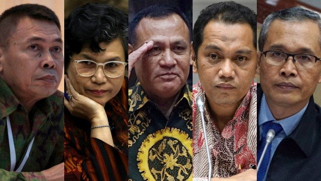 Lima pimpinan KPK periode 2019-2023. Foto: Nugroho Sejati/kumparan, Fanny Kusumawardhani/kumparan, Irfan Adi Saputra/kumparan, Antara Foto/Aditya Pradana Putra