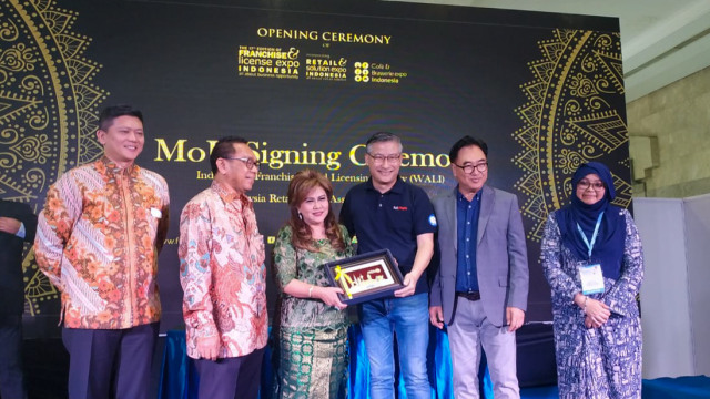 Pembukaan Franchise & License Expo Indonesia (FLEI) 2019 di JCC Expo, Jakarta. Foto: Elsa Olivia Karina L Toruan/kumparan