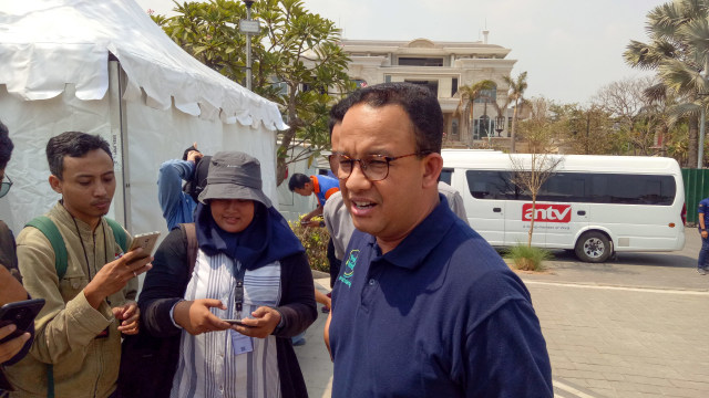 Gubernur DKI Jakarta, Anies Baswedan saat ditemui usai membuka acara lebaran anak yatim di Ancol, Jakarta Utara. Foto: Aprilandika Pratama/kumparan