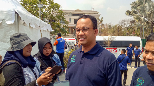 Gubernur DKI Jakarta, Anies Baswedan saat ditemui usai membuka acara lebaran anak yatim di Ancol, Jakarta Utara. Foto: Aprilandika Pratama/kumparan