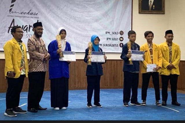 Pengumuman hasil kejuaraan di Auditorium Mohamad Dzasman, Kampus I Universitas Muhammadiyah Surakarta (UMS). (Fernando Fitusia)
