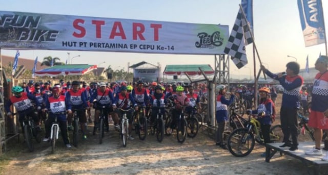 400 Peserta Gowes Bareng Pertamina EP Cepu
