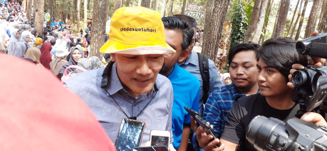 Wakil Ketua KPK, Saut Situmorang, usai mendongeng di Hutan Pinus Mangunan, Bantul, Minggu (15/9/2019). Foto: erl.