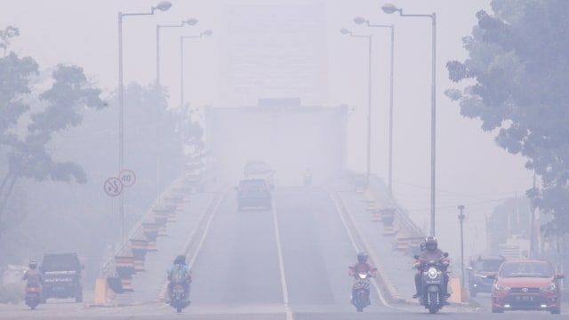Kebakaran Hutan di Palangka Raya, Kalimantan Tengah, Kabut Asap