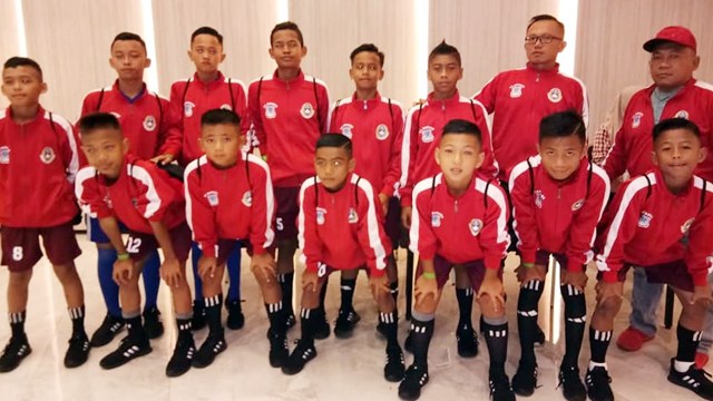 Tim PS Manado yang mewakili Sulawesi Utara di Piala Kemenpora U-12 yang diselenggarakan di Stadion Jakabaring, Palembang
