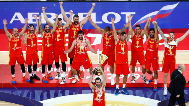 Spanyol menjuarai Piala Dunia Basket 2019. Foto: Reuters/Thomas Peter