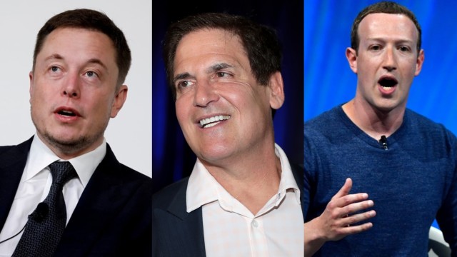 Elon Musk, Mark Cuban, dan Mark Zuckerberg dok Reuters dan Wikipedia