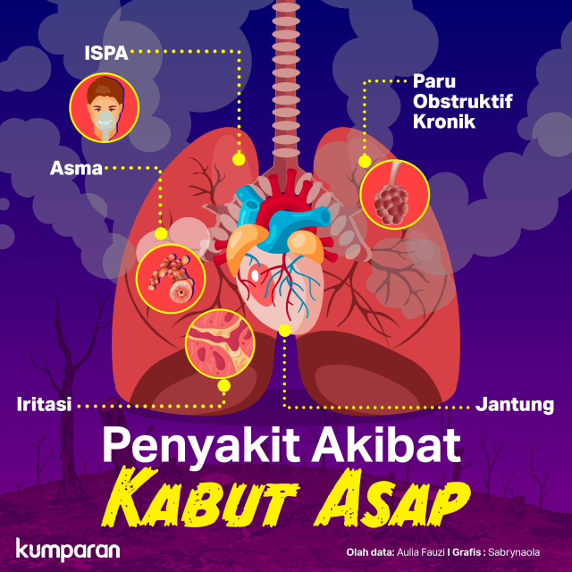 Penyakit Akibat Kabut Asap. Foto: Sabryna Muviolla/ kumparan.