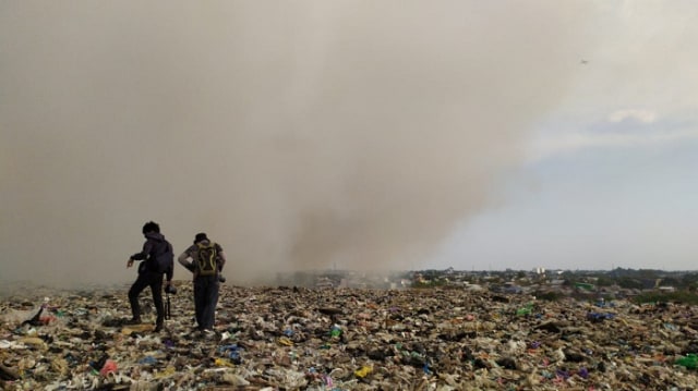 TPA Antang saat terjadi kebakaran. (Makassar Indeks)