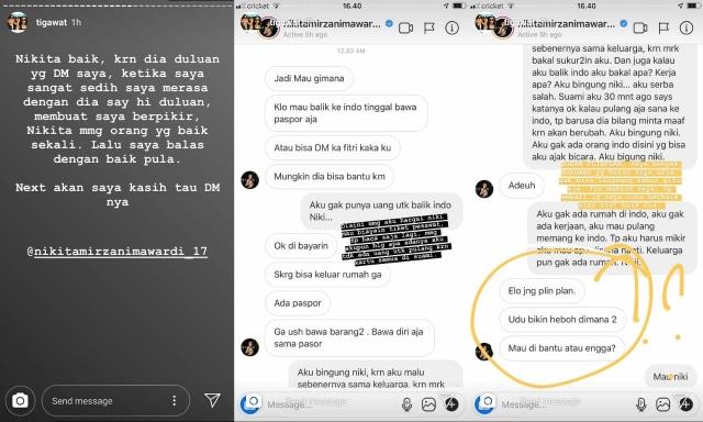Curhatan Tiga Setia Gara di Instagram