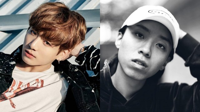 Jungkook BTS (kiri) dan Rapper Hash Swan (Kanan) Foto: Instagram/@bts.bighitofficial @ambition_musik