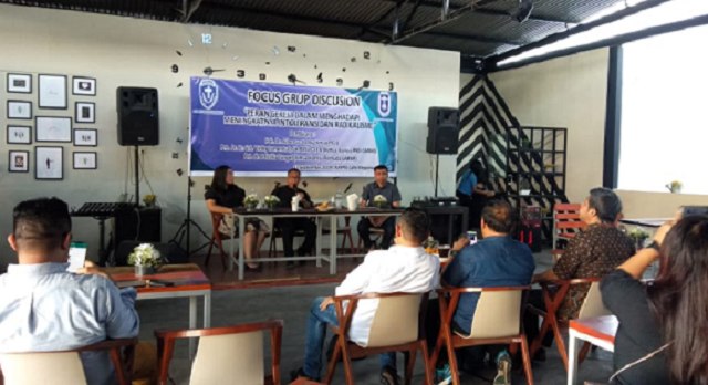 Suasana Forum Group Discussion dengan tema Peran Gereja Dalam Menghadapi Meningkatnya Intoleransi dan Radikalisme, yang diselenggarakan GAMKI, GSKI dan PGI di Kota Manado, Sulawesi Utara