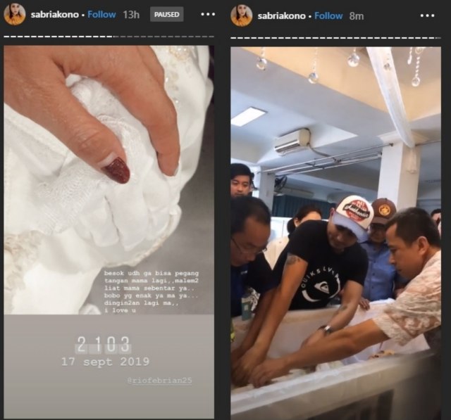 Rio Febrian sudah tiba di rumah duka sang ibunda